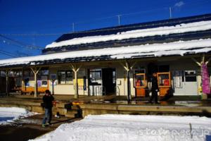 会津坂下駅　只見線　木造駅舎