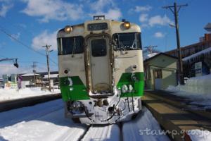 会津坂下駅　只見線　木造駅舎