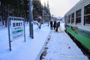 会津宮下駅　只見線　木造駅舎