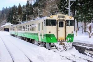 会津宮下駅　只見線　木造駅舎