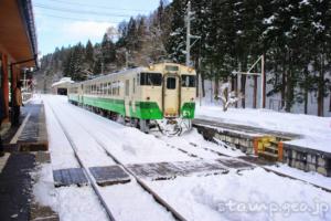 会津宮下駅　只見線　木造駅舎