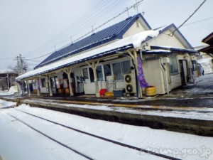 会津坂下駅　只見線　木造駅舎