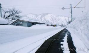 会津中川駅　只見線　無人駅　駅スタンプなし　木造駅舎