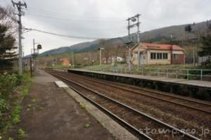仁山駅(にやまえき) 駅スタンプなし 無人駅 木造駅舎 函館本線(砂原支線) 駅番号H69