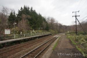 仁山駅(にやまえき) 駅スタンプなし 無人駅 木造駅舎 函館本線(砂原支線) 駅番号H69