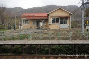 仁山駅（にやまえき）　駅スタンプなし　無人駅　木造駅舎　函館本線（砂原支線）　駅番号H69