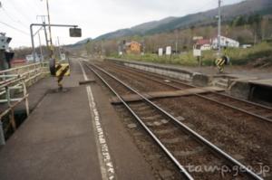 仁山駅（にやまえき）　駅スタンプなし　無人駅　木造駅舎　函館本線（砂原支線）　駅番号H69